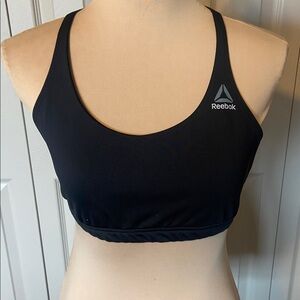 Reebok Black Speedwick Low Support Sports Athletic Running Bra Women's Large
